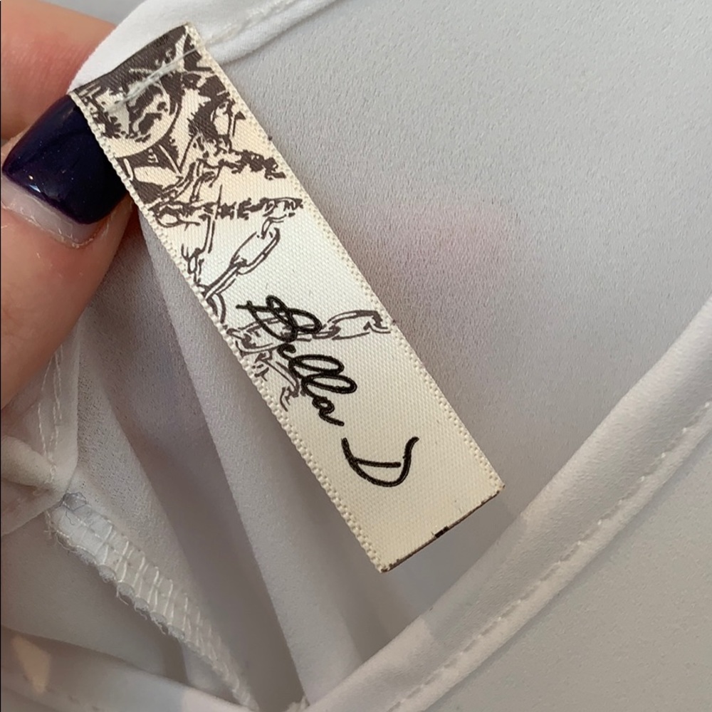 White Tank with Chevron Printed Strap - Picture 6 of 7